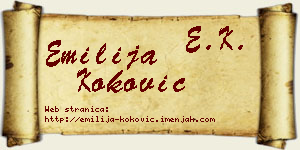 Emilija Koković vizit kartica